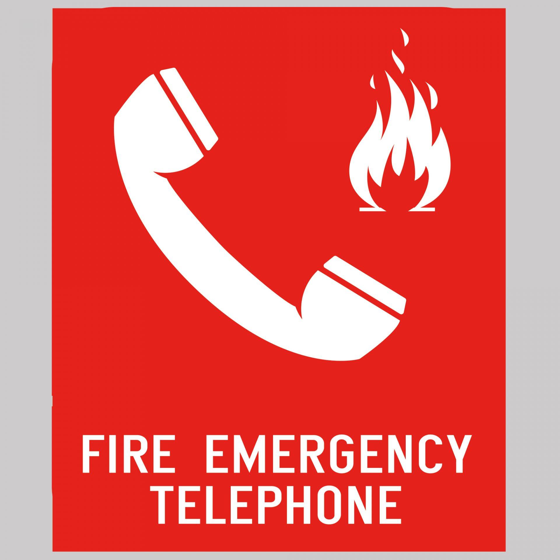 Emergency Telephone Safety Sign