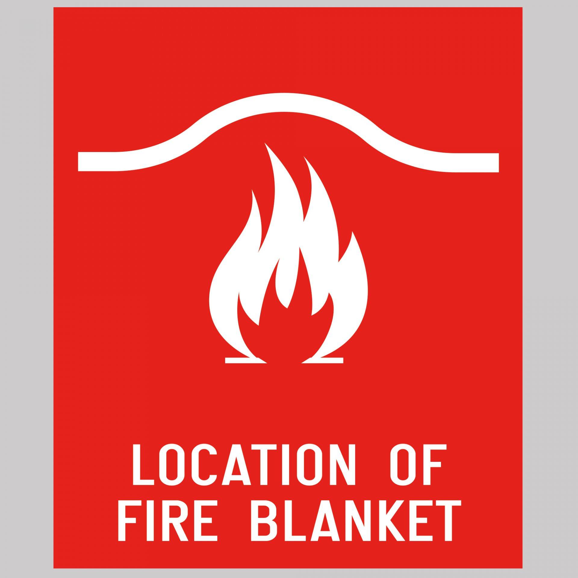 Fire Blanket Safety Sign Board Vinyl Sticker Business Indoor & Outdoor UK Product