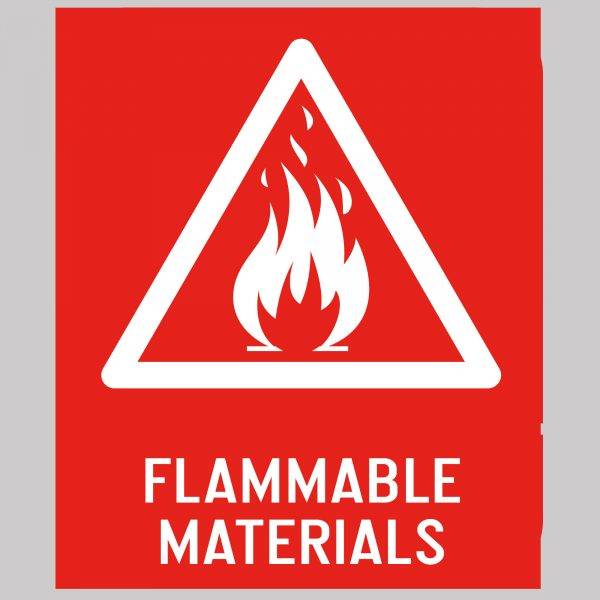 Flammable Materials Safety Sign