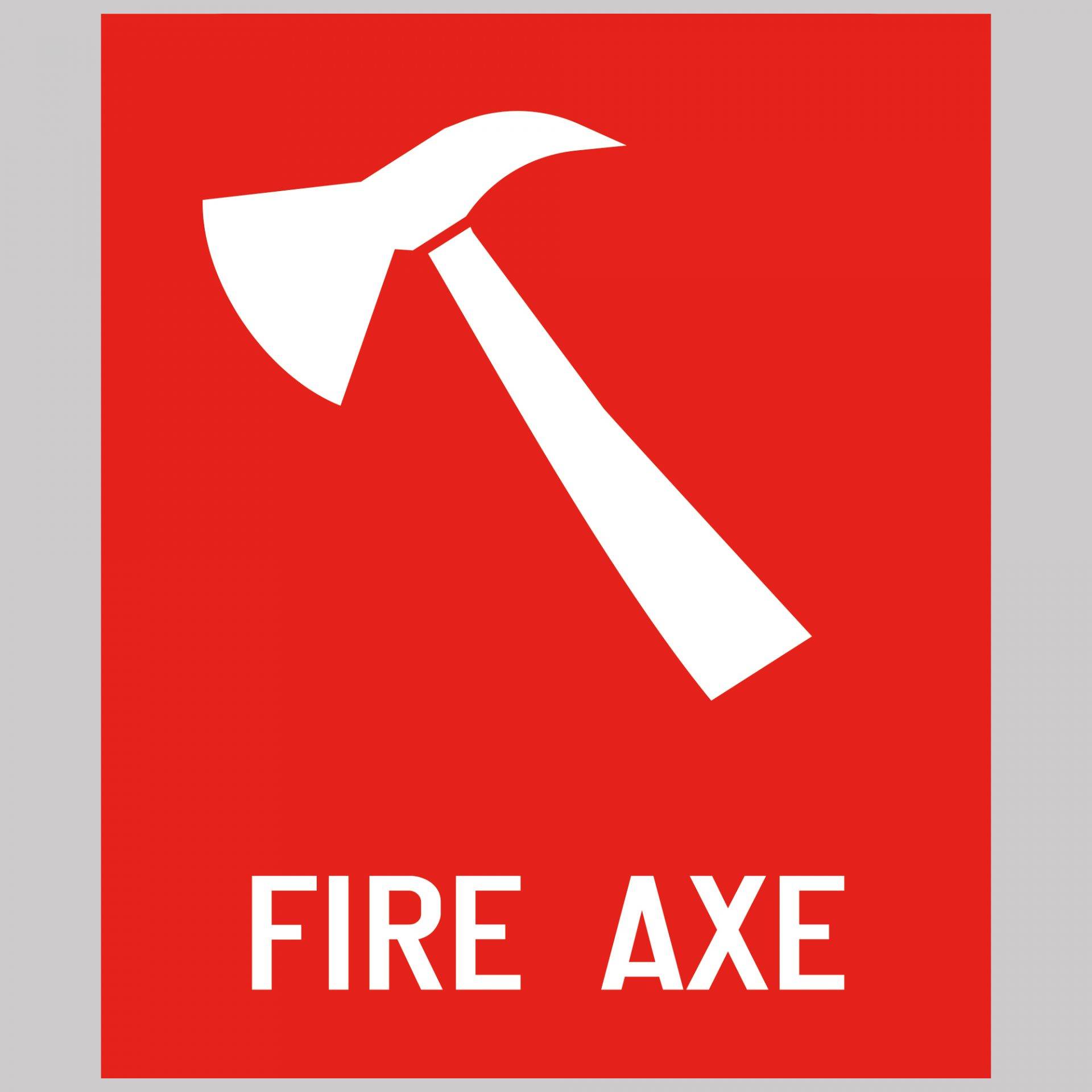 Fire Axe Safety Sign