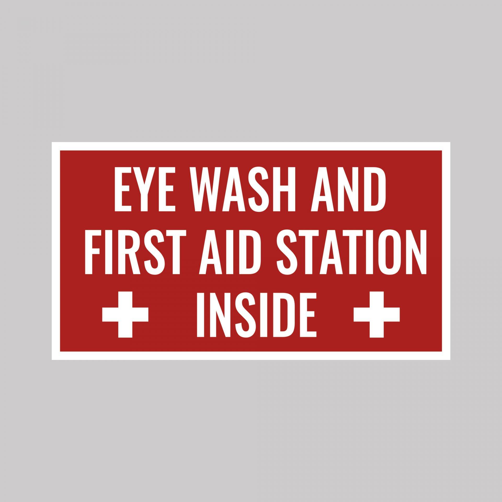 Eye Wash & First Aid Station First Aid Kit Safety Sign Board Vinyl Sticker Business