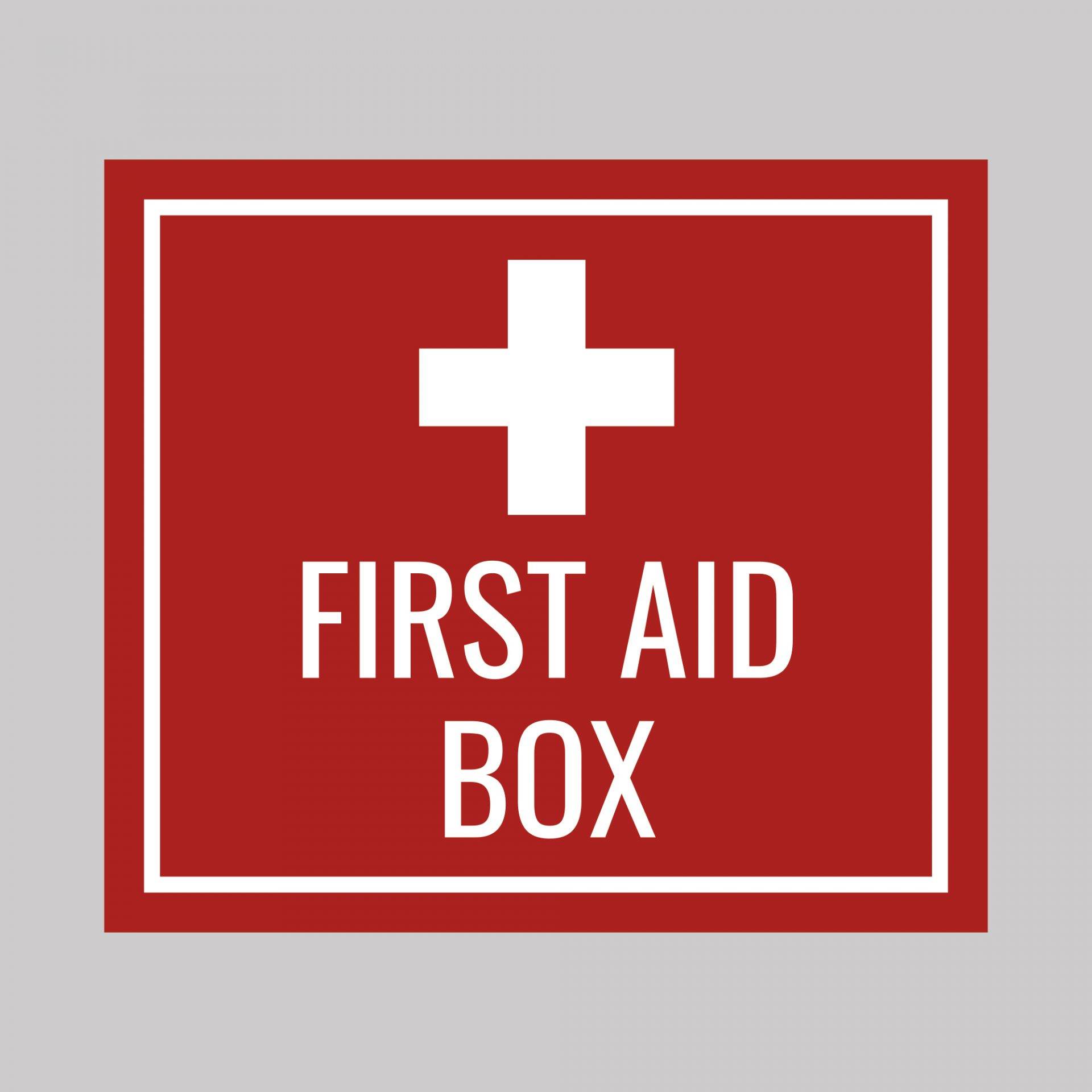 First Aid Box Safety Sign