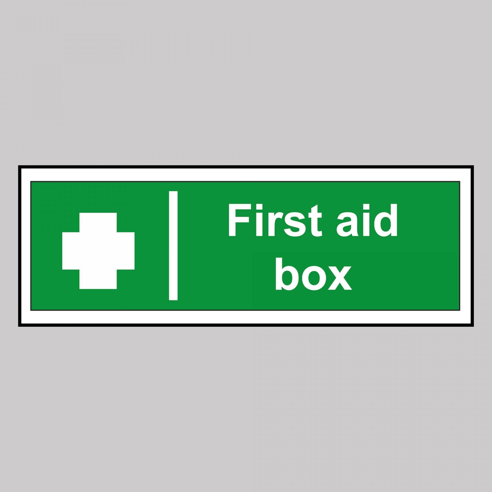 First Aid Box Green Safety Sign