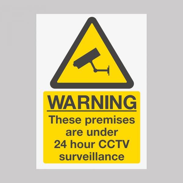 24 Hours CCTV Safety Sign Board Vinyl Sticker Busines Indoor & Outdoor UK Product