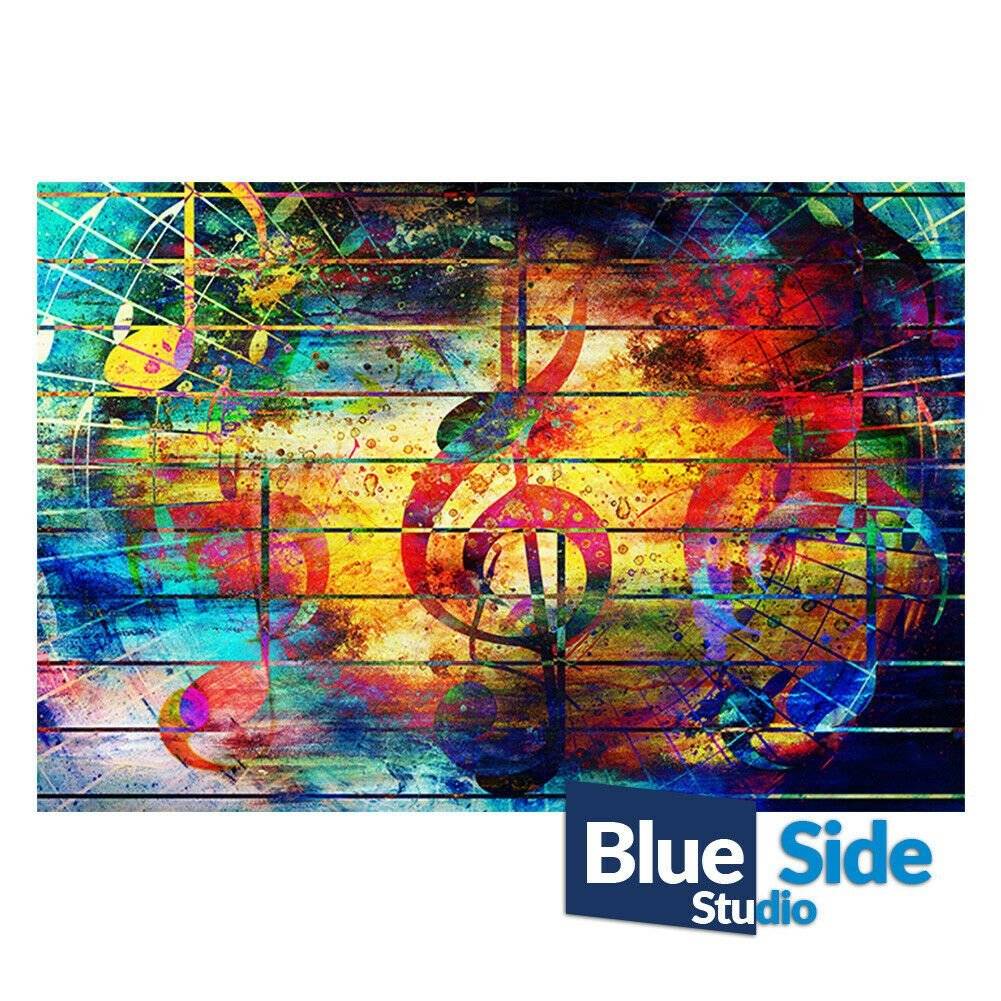 Music Band Wall Sticker - Wall Decal Art Mural - Blue Side Studio