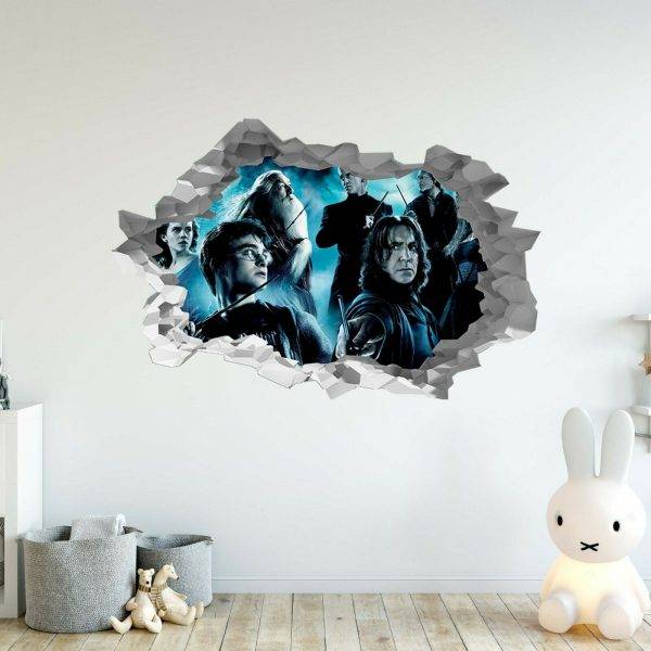 Harry Potter Theme 3D Hole Effect - Wall Sticker - Blue Side Studio
